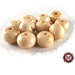 Lotto 50 Perle in osso - 12x11 mm - colore naturale
