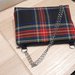 Crossbody bag, mini borsa a tracolla, pochette con catena,tartan