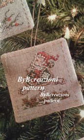Schema punto croce PDF download cross stitch Babbo Natale Italy