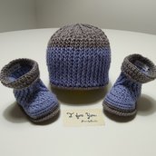 Stivaletti / scarpine e cappellino / cappello bambina /neonata/ scarpine uncinetto 
