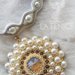 Collana bianca con ciondolo in tessitura e collarino in soutache 