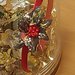 CERCHIETTO NATALIZIO rosso con agrifoglio e bacche tridimensionali per tutte le festività di fine anno