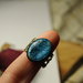 anello stile vintage ovale azzurro