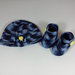 Set neonato: cappellino + scarpine + copri pannolino fatto a mano a uncinetto