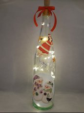 Bottiglia luminosa natalizia