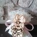Baby Minnie in legno su doppio velo rete 
