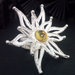 Anello da donna "fiore" in argento 925 con tormalina gialla fatto a mano A02