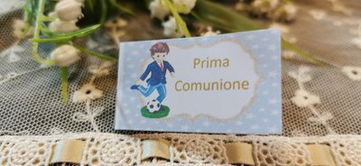 INVITO PRIMA COMUNIONE bimbo calciatore - Bomboniera Chic