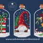 CROSS STITCH PATTERN CHRISTMAS-addobbi bottigliette di Natale