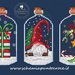 CROSS STITCH PATTERN CHRISTMAS-addobbi bottigliette di Natale