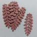 foglie in feltro rosa antico