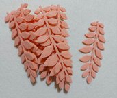 foglie in feltro color salmone