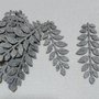 foglie in feltro grigio sfumato