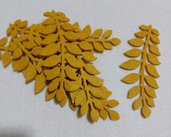 foglie in feltro senape