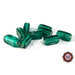 150 Perle vetro - rettangolo  - 12x5 mm - Colore: Verde Petrolio - Tonalità: Trasparente