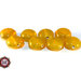 50 Perle Vetro - Disco Piatto: 16x9 mm - Colore: Giallo - rondella - Pastiglia