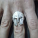 Anello da uomo "elmo spartano/300/Leonida" in argento 925 fatto a mano A06