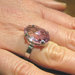 anello pietra rosa argento
