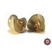 40 Perle Vetro - forma gnocchetto - 11x13 mm - Grigio - Tonalità: marmorata 