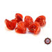 40 Perle Vetro - forma gnocchetto - 11x13 mm - Rosso - Tonalità: marmorata 