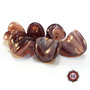 40 Perle Vetro - forma gnocchetto - 11x13 mm - Lilla - Tonalità: marmorata 