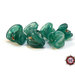40 Perle Vetro - forma gnocchetto - 11x13 mm - Verde Petrolio  - Tonalità: marmorata 