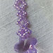 Parure lilla con ciondolo e orecchini di cristallo Swarovski "Netted Garden"