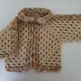 Bolero neonata uncinetto / coprispalle cotone bambina /golfino traforato neonata