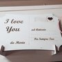 Cartolina in legno personalizzabile idea regalo san valentino maestra