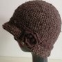 Cappello donna modello cloche marrone