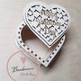 Scatola in legno con cuori San Valentino idea regalo