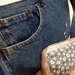 Borsa jeans con Pochette a fiori realizzate interamente a mano