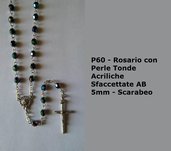 P60-Rosario con Acriliche Sfaccettate AB 5 - Scarabeo
