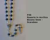 P46-Rosario in Acrilico Bicono 5mm - Scarabeo