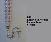 P49-Rosario in Acrilico Bicono 5mm - Glicine