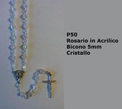 P50-Rosario in Acrilico Bicono 5mm - Cristallo