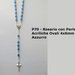 P70-Rosario con Perle Acriliche Ovali 4x6 - Azzurro