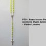 P79-Rosario con Perle Acriliche Ovali 4x6 - Verde Limone