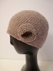 Cappello lana donna nocciola