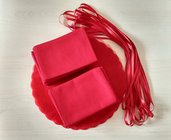Inserzione riservata n.15 sacchettini tela aida rossa da ricamare