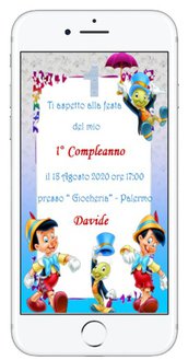 Invito Digitale 1 Anno Pinocchio in 12 ore