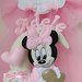 Fiocco nascita personalizzato Minnie rosa Femminuccia 