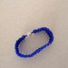 Bracciale blu cristalli e perline 