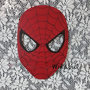 MASCHERA SPIDERMAN in LEGNO fatta a MANO da appendere alla parete 