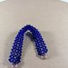 Bracciale blu cristalli e perline 