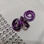 Anello wire viola e argento