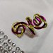 Anello wire doppio colore fucsia e oro