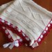 Copertina neonato in lana nuova fatta interamente a mano nuova per carrozzina/culla. Made in Italy