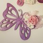 Collezione Fiori - farfalle di legno con fiori di porcellana fredda