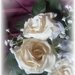 Collezione Fiori - rose bianche di porcellana fredda